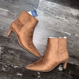 Universal Thread Tan Suede Heeled Booties